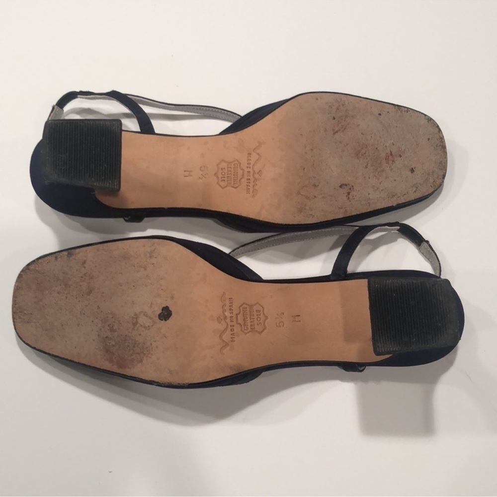 NINA Navy Blue Dress Heels Size 5.5 - Picture 6 of 8